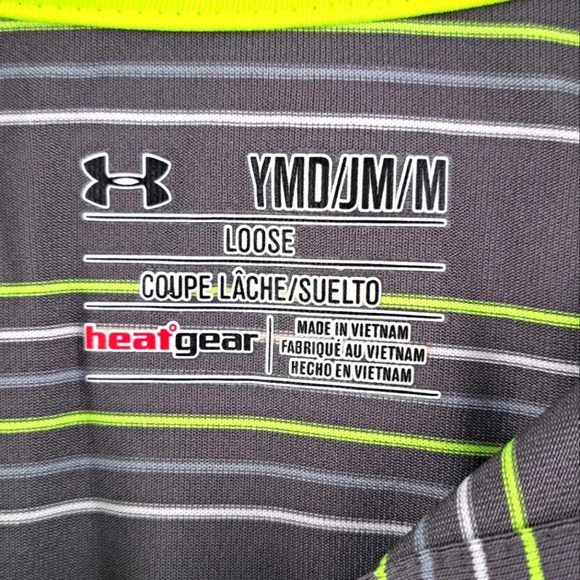 Under Armour HEATGEAR Short Sleeve Golf Polo Loose Fit Shirt Youth Medium - Picture 3 of 4